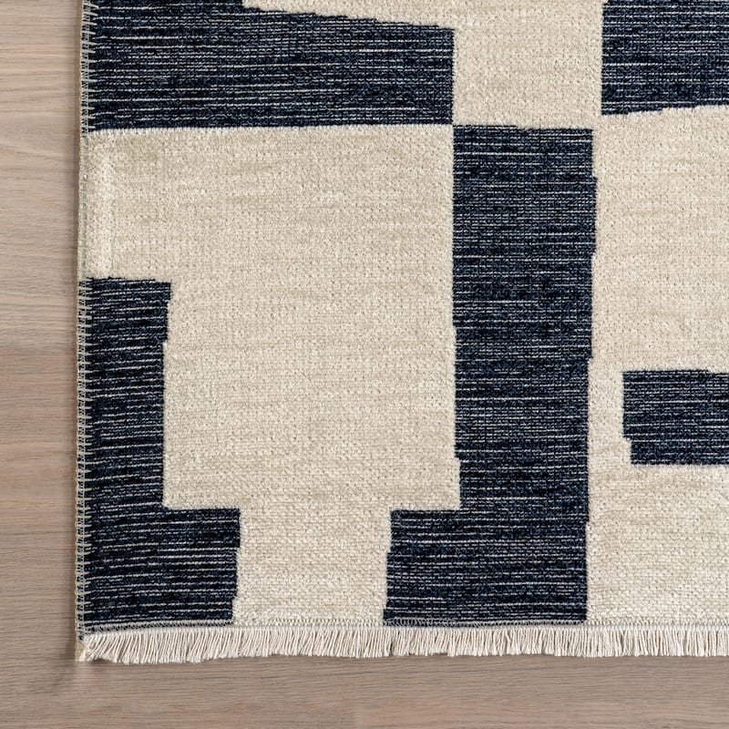Nuloom Viktoria SuperiorWash Modern Abstract Reversible Machine Washable Area Rug