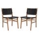 preview thumbnail 4 of 11, SAFAVIEH Taika Leather Dining Chair - Black