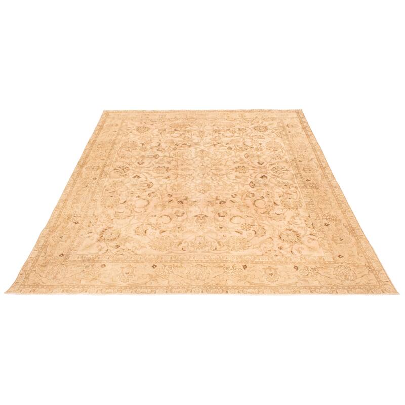 ECARPETGALLERY Hand-knotted Antalya Vintage Beige Wool Rug - 9'3 x 10'8