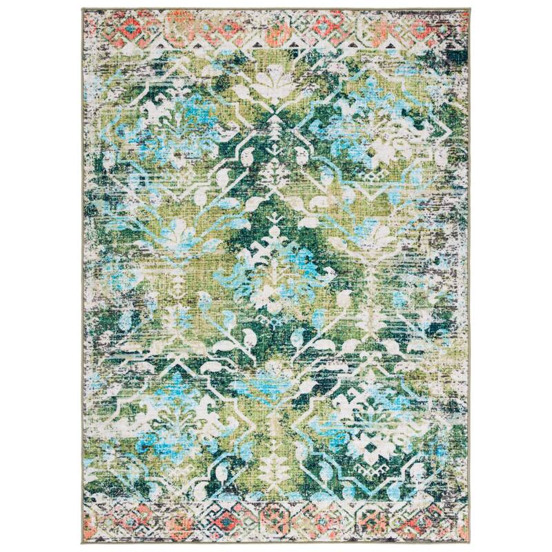 SAFAVIEH Paint Brush Machine Washable Slip Resistant Elvezia Rug