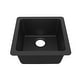 preview thumbnail 7 of 75, Karran Undermount Quartz Bar Single Bowl Sink Black