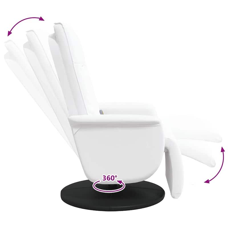 vidaXL Massage Recliner Chair Black Faux leather, metal, plywood Standard