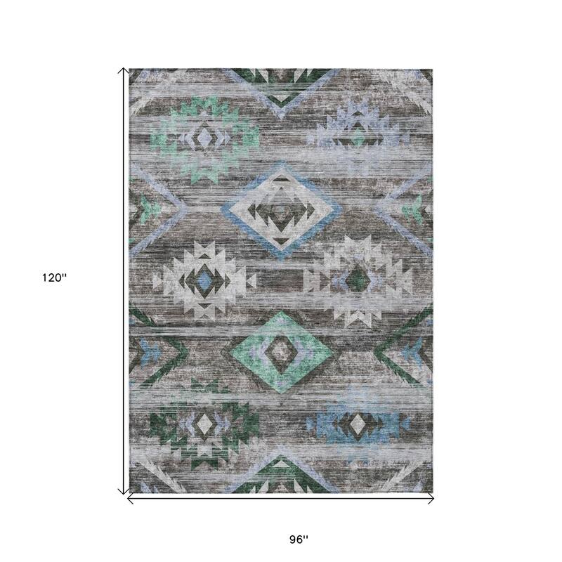 HomeRoots Southwestern Transitional Rectangle Outdoor Rug
