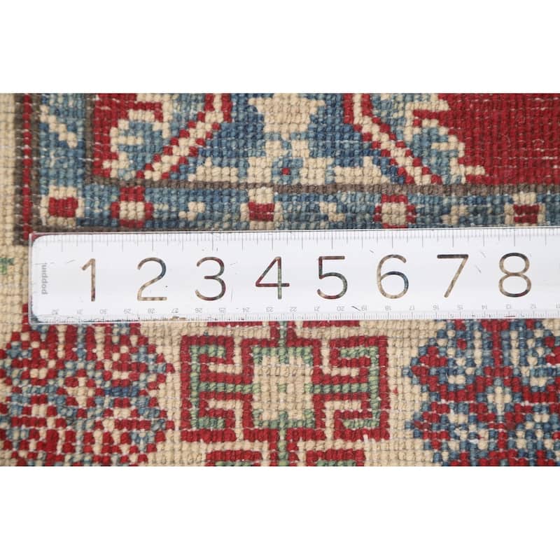 Pakistan Red Kazak Accent Rug Wool Carpet - 2'10" x 4'2"
