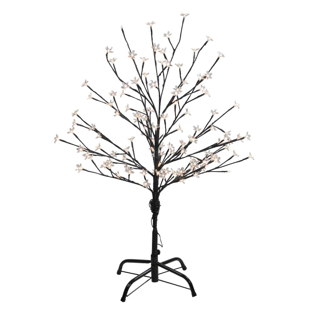 4' LED Lighted Cherry Blossom Flower Tree - Warm White Lights
