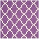 preview thumbnail 44 of 200, SAFAVIEH Handmade Cambridge Luisa Moroccan Trellis Wool Rug 6' Square - Purple/Ivory - Square