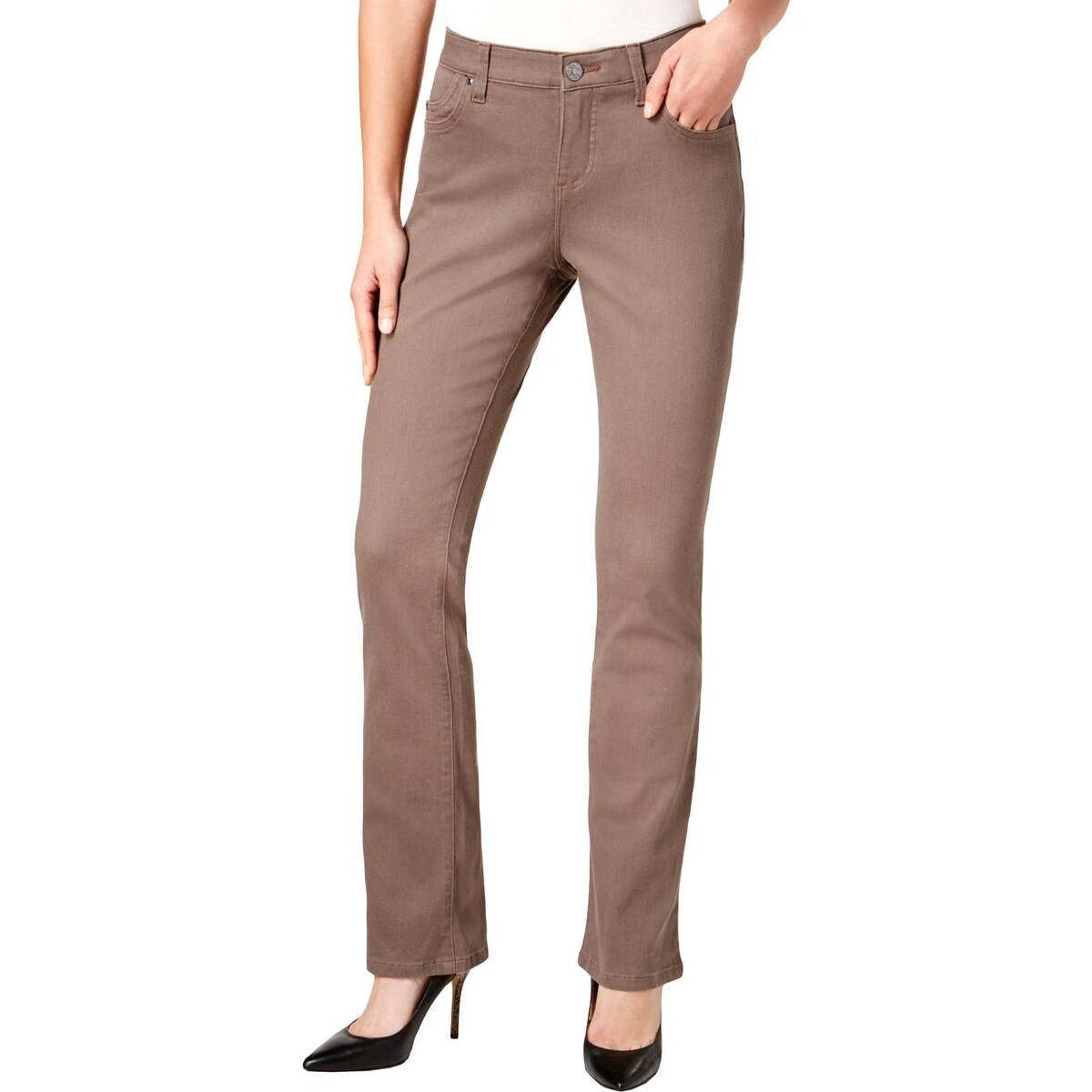 Shop Lee Womens Petites Bootcut Jeans Relaxed Comfort Waist Free
