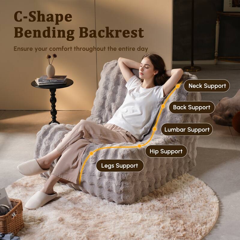 HOOOWOOO Lazy Floor Sofa Couch Corner Fireside Chair