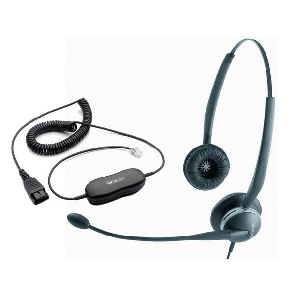 Jabra GN2125 the Head Headset w/ Jabra GN1200 7-Foot Coiled Smart Cord - & Beyond - 15387192