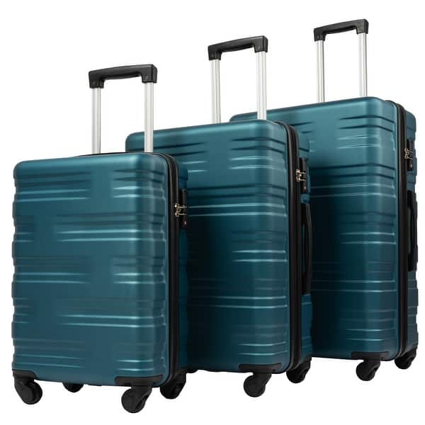 TSA Lock and 360-Degree Rotating Wheels Hardshell Luggage Sets 3 Pc ...