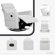 preview thumbnail 5 of 10, Evolur Peyton Manual Recline Glider with Full 360-Degree Swivel