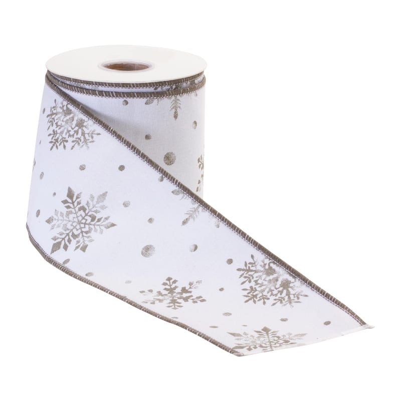Metallic Snowflake Ribbon (Set of 2)