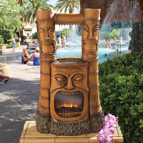 Design Toscano Tiki Gods of Fire and Water Fountain