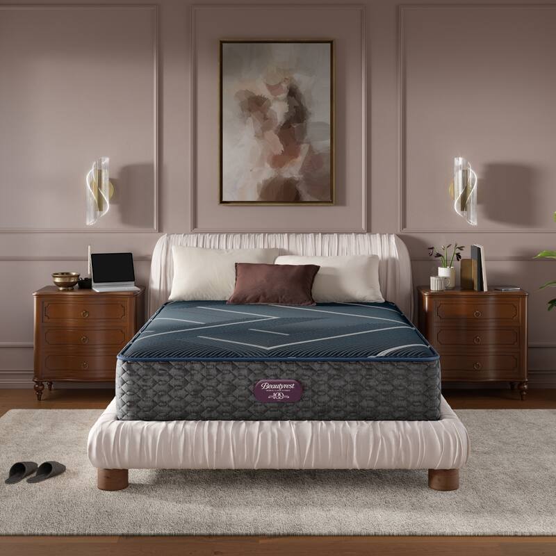 Beautyrest World Class Level Four Hybrid Firm Mattress - Dark Blue