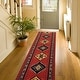 Custom Size Southwestern 31 Inch Wide Non-Slip Stair Runner Rug - Bed ...