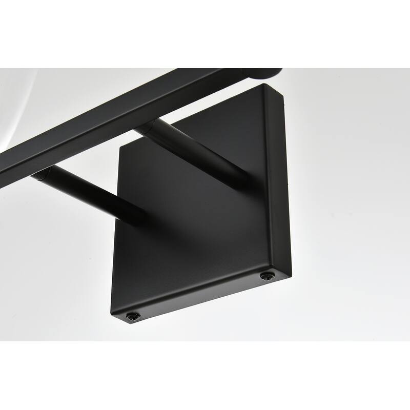 Gina 1 Light Black and Clear Bath Sconce