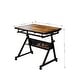 preview thumbnail 6 of 4, Set of 2 puzzle tables and desks with adjustable table tops, with 4 drawers for storage