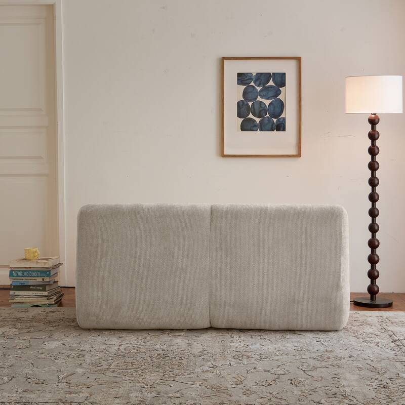 Chenille Loveseat, Memory Foam 2-Seater Couch Upholstered Deep Seat Sofa