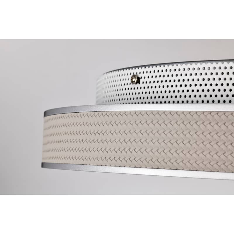 Bandon - 20 Inch LED Flush Mount - Gray with Off White Wrap - Acrylic Lens
