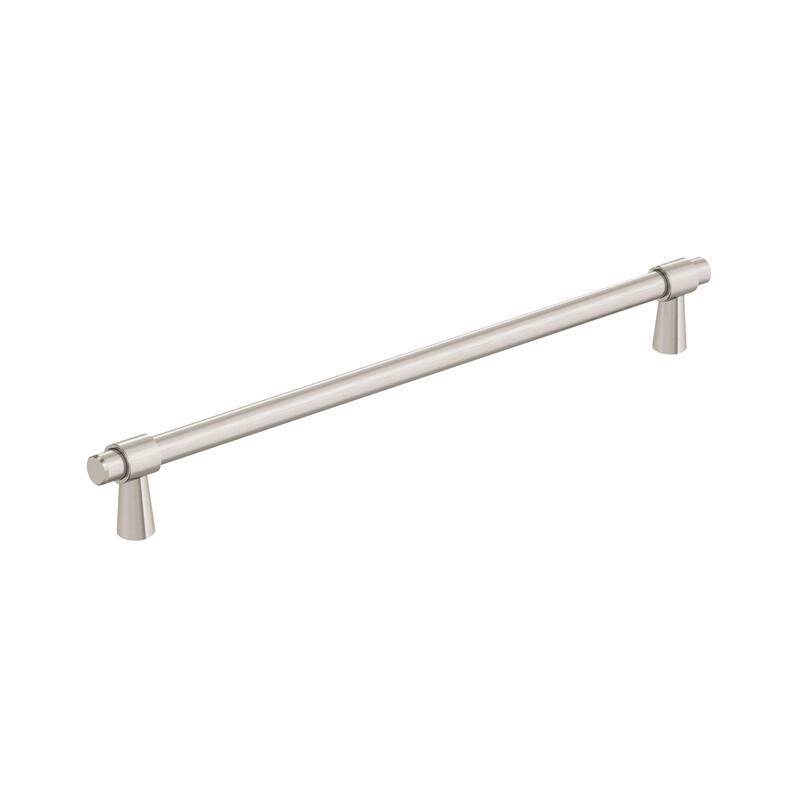 Amerock Destine Cabinet or Furniture Pull - 8-13/16 in (224 mm) Center-to-Center - Satin Nickel