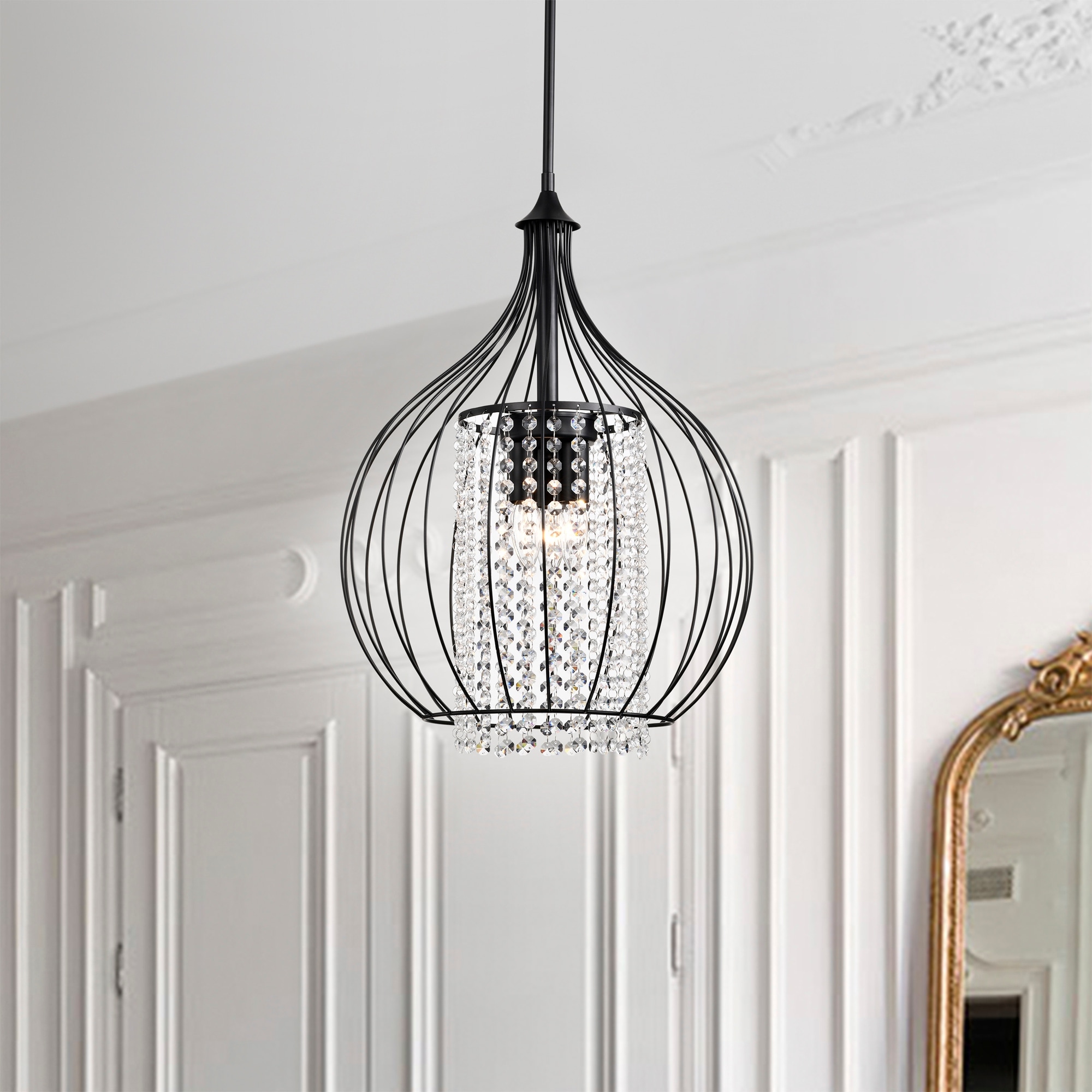 Warehouse of Tiffany Kate Traditional Crystal Antique Chandelier Bronze and Black Finish
