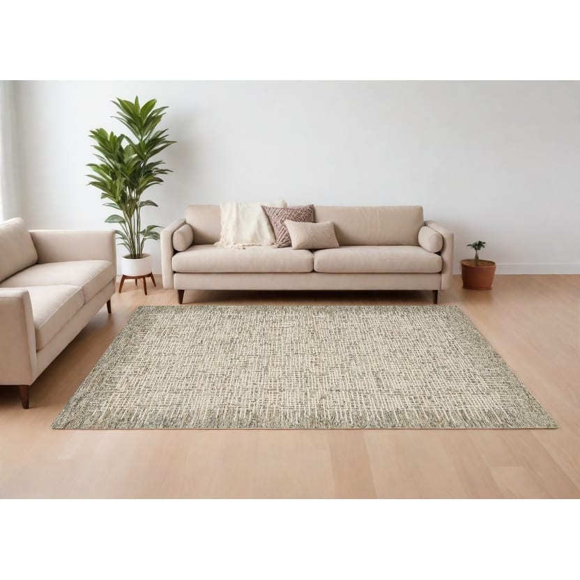 Fatot Power Loomed Abstract Modern Soft Area Rug By HomeRoots - 138' X '99' X '0.5