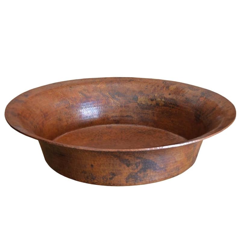 Native Trails Maestro Bajo 16-1/4" Copper Vessel Bathroom Sink - Tempered Copper