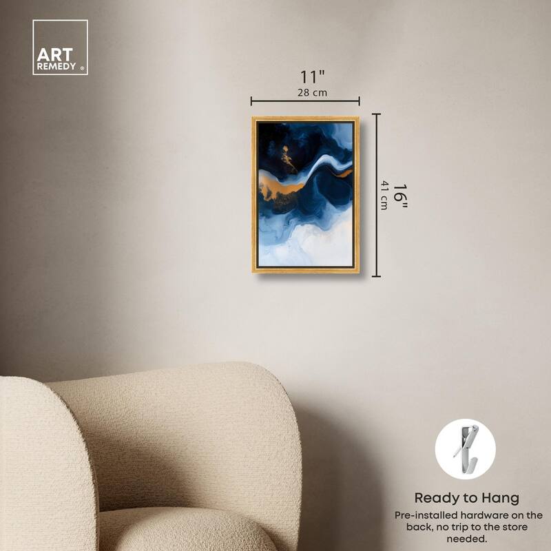 Blue Deep I Canvas by Art Remedy