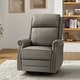 preview thumbnail 10 of 34, Alina Modern 20''w Genuine Leather Swivel Rocker Nursery Manual Recliner Chair with Rolled Arms by HULALA HOME