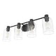 preview thumbnail 6 of 12, Hunter Lochemeade 4-Light Vanity Wall Light, Damp-Rated - Bathroom, Laundry - Modern Farmhouse, Contemporary, Industrial