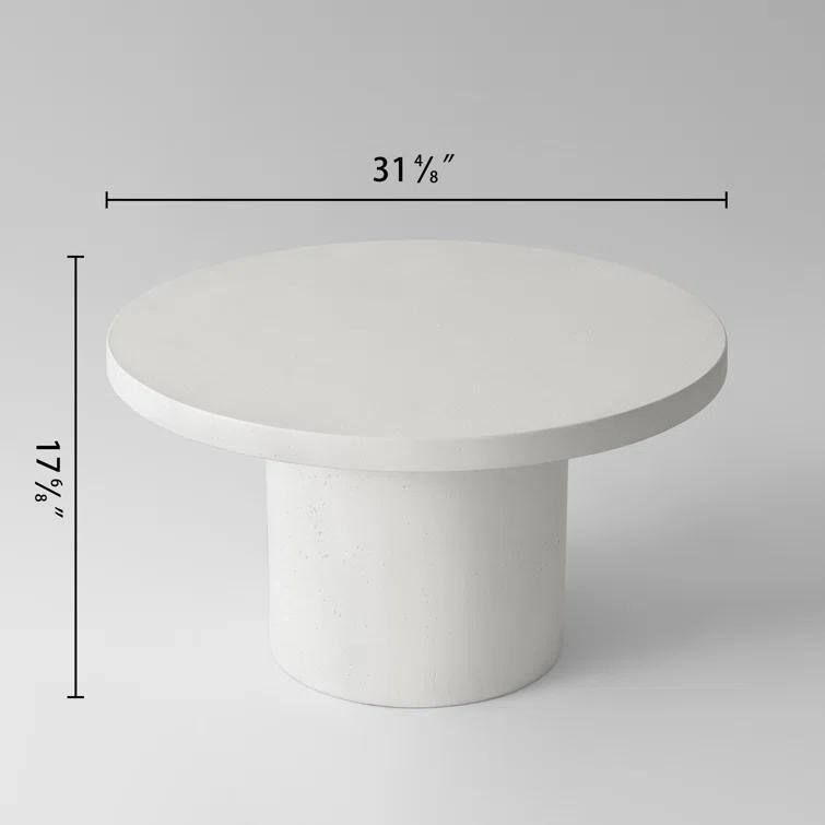 Travertine Round Coffee Table Circle Pedestal Table