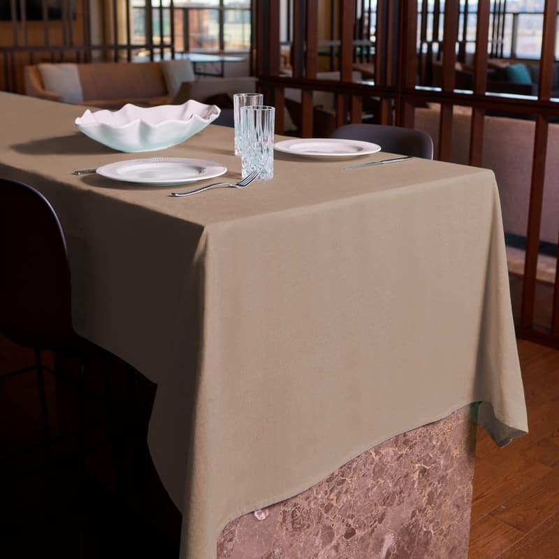 Charleston Woven Cotton Rich Tablecloth - 52"x70" - Beige