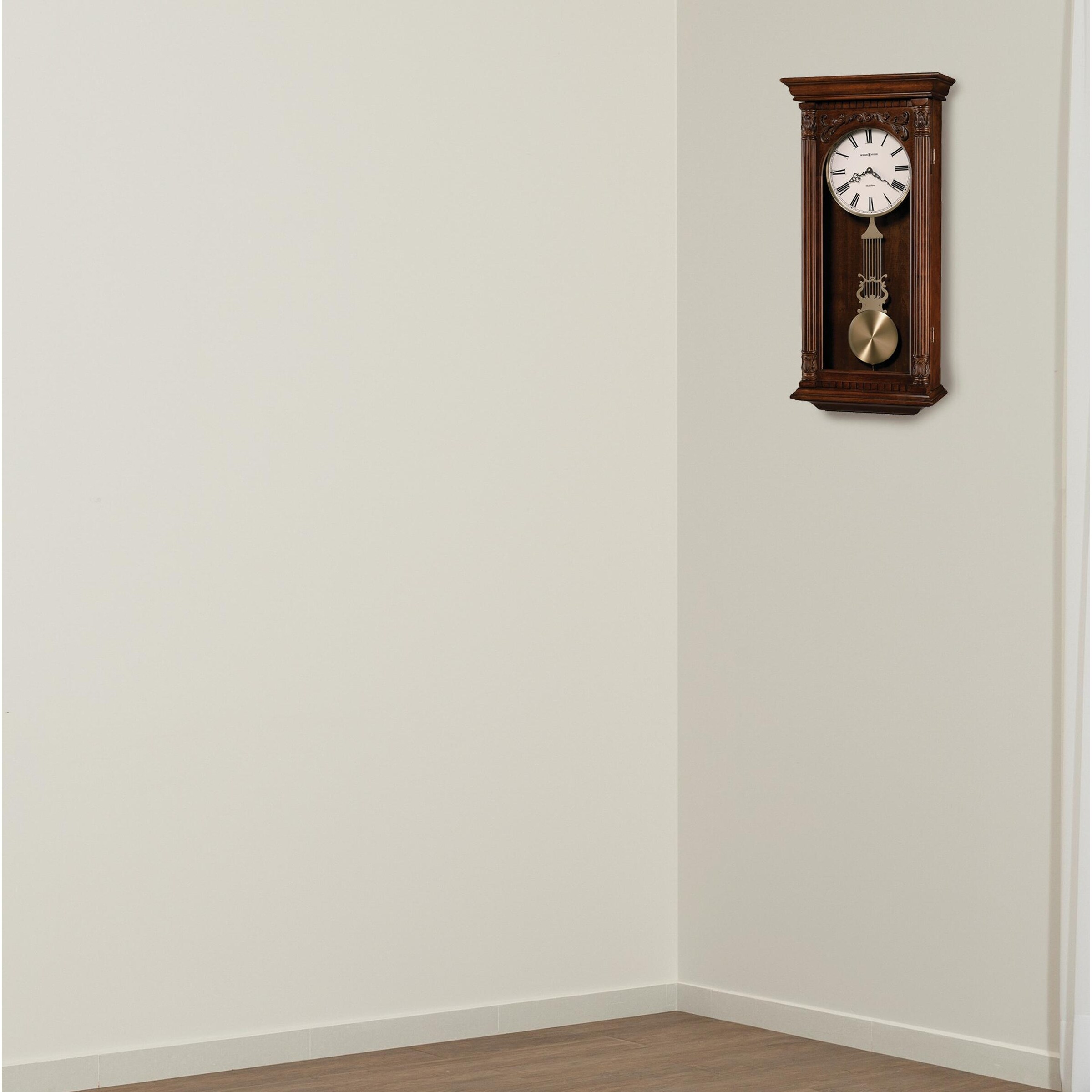 Howard Miller Greer Grandfather Clock Style Chiming Wall Clock with Pendulum Charming Vintage Old World Classic Design Bed Bath Beyond 22820010