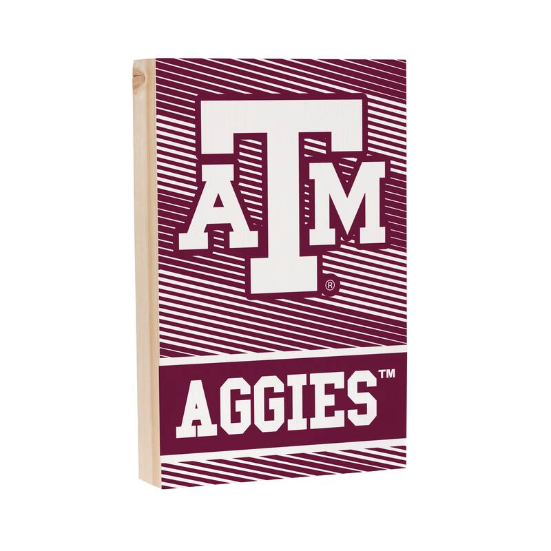 Texas A&M Wooden Tabletop Mantel Shelf Sign