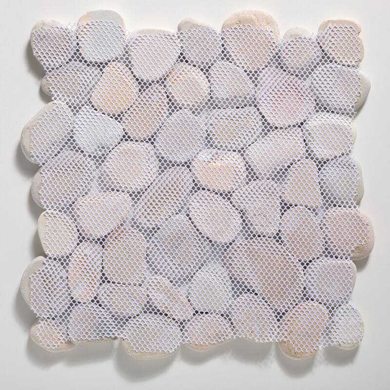 Classic Pebble 11 in. x 11 in. Mesh-Mounted Mosaic Wall and Floor Tile