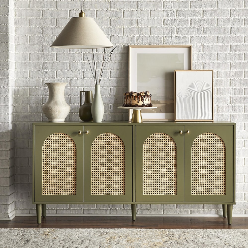 Lifestorey Montello 4-Door Sideboard with Cane