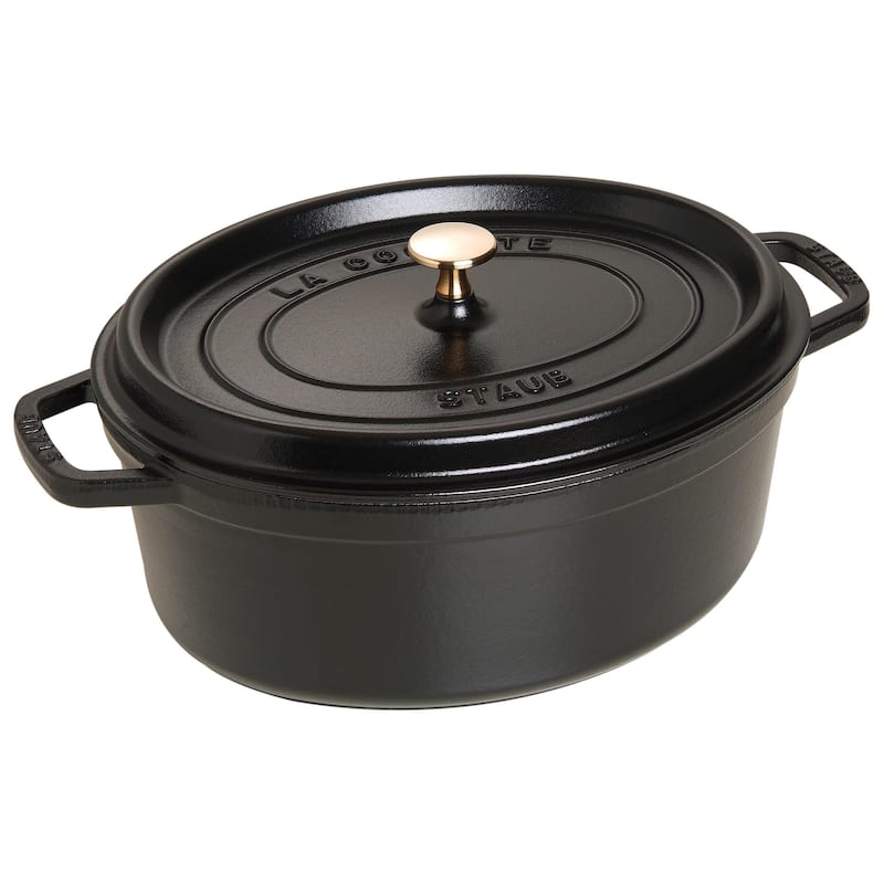 STAUB Cast Iron Oval Cocotte, Dutch Oven, 5.75-quart, serves 5-6, Made in France - 5.75-qt