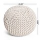 preview thumbnail 9 of 62, Moro Handcrafted Modern Cotton Pouf by Christopher Knight Home