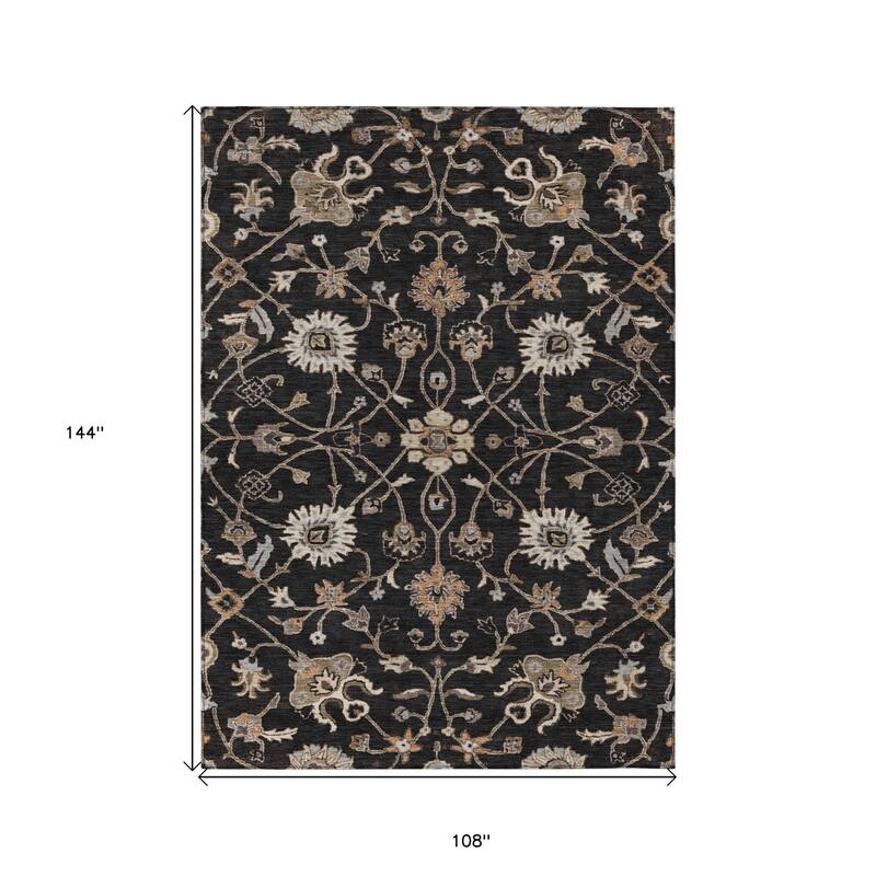HomeRoots Floral Traditional Rectangle Outdoor Rug
