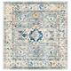 SAFAVIEH Madison Andra Boho Oriental Distressed Rug - 6'7" x 6'7" Square - Grey/Ivory
