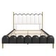 preview thumbnail 26 of 44, Christopher Knight Home - Leather Upholstered Bed with Headboard & Footboard, Solid Wood Slats & Legs, No Box Spring Needed