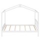 preview thumbnail 4 of 7, White Twin Size Wood House Bed w/ Storage Space Platform Bed Frame for Kids,Teens,Girls,Boys No Box Spring Needed, Easy Assembly