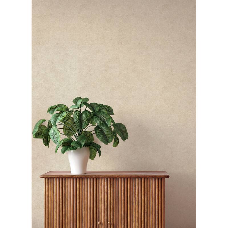 A-Street Prints Cullen Mauve Faux Linen Wallpaper