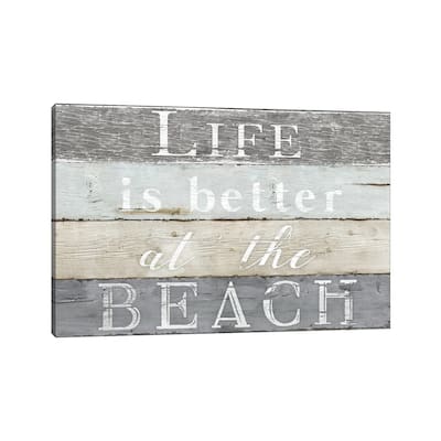 iCanvas "Life Better Beach" by Kelly Donovan Canvas Print