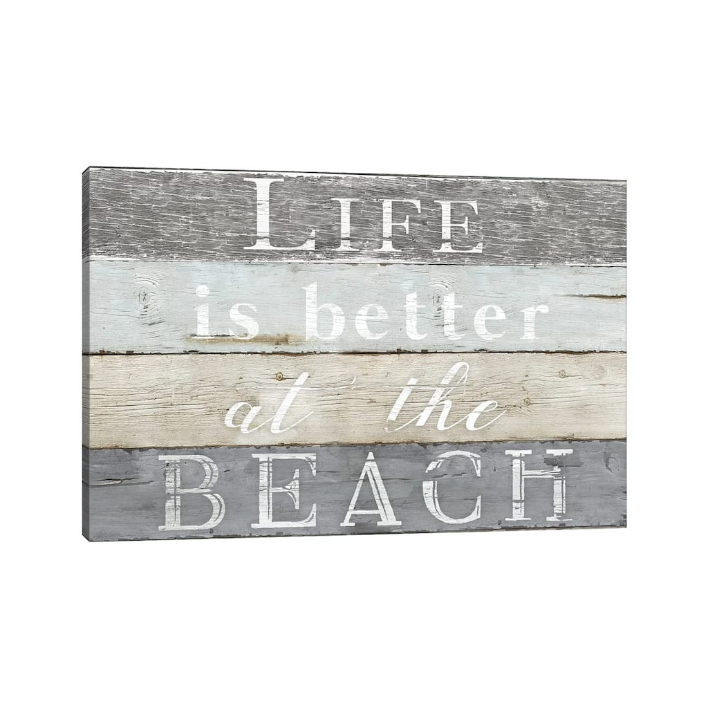 iCanvas "Life Better Beach" by Kelly Donovan Canvas Print