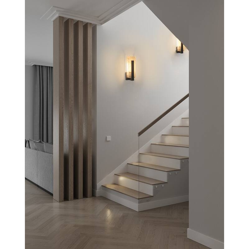 Black Modern Led Indoor Outdoor Wall Sconce, 12W 3000K Warm White