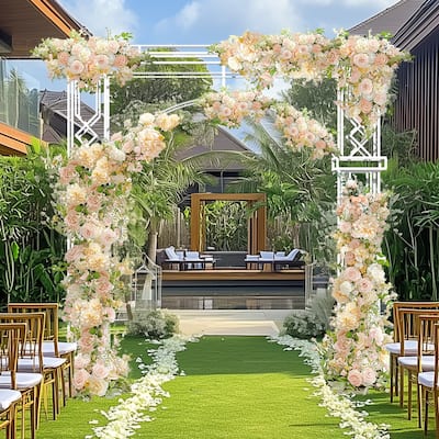 Outdoor Garden Victorian Trellis Iron Arbor Wedding Stand