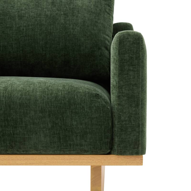 Christopher Knight Home - Modern Wooden Upholstered Accent Chair with Ergonomic Comfort