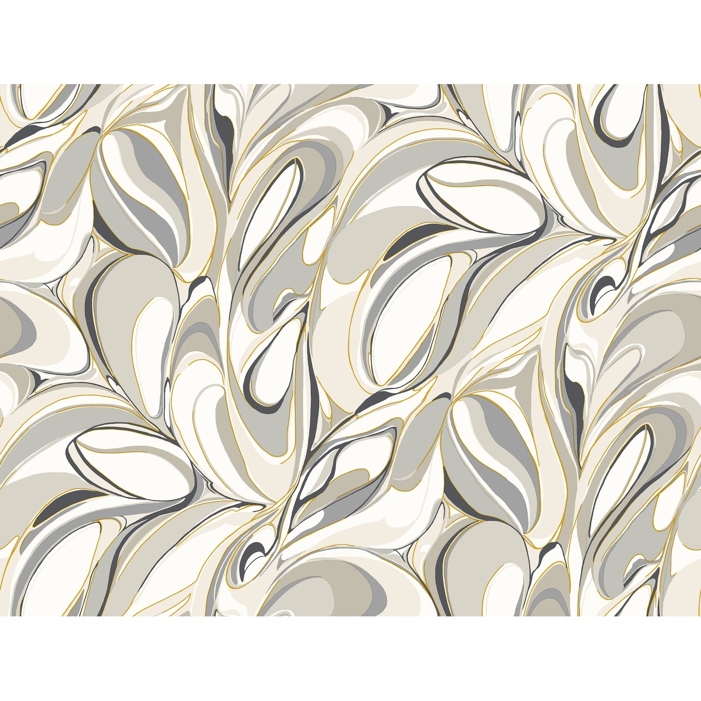 York Wallcoverings Achate Black and Grey Wallpaper
