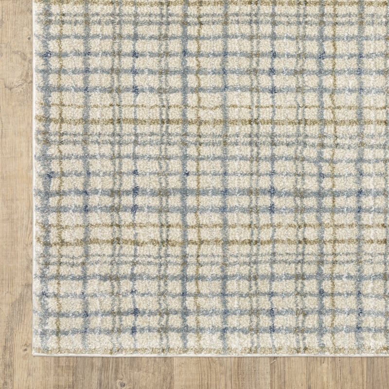 ROW Gemma Distressed Plaid Area Rug